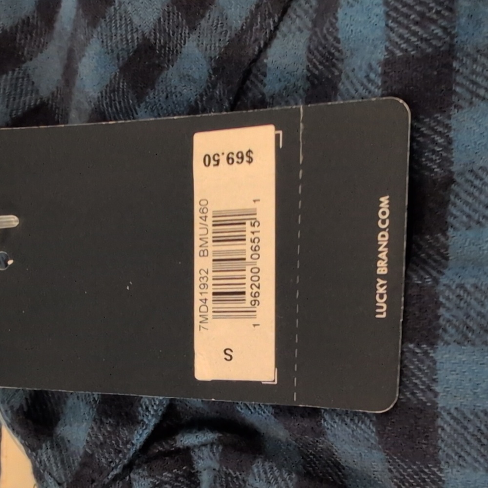 Lucky Brand Men's S Saturday Stretch Western Style Snap Button Plaid Shirt NWT - Picture 9 of 16